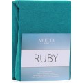 Froté prostěradlo s gumou AmeliaHome Ruby tyrkysové