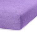 Froté prostěradlo s gumou AmeliaHome Ruby fialové