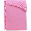 Froté prostěradlo s gumou AmeliaHome Ruby růžové
