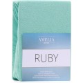 Froté prostěradlo s gumou AmeliaHome Ruby mátové