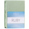 Froté prostěradlo s gumou AmeliaHome Ruby olivové
