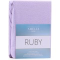 Froté prostěradlo s gumou AmeliaHome Ruby lila