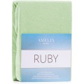 Froté prostěradlo s gumou AmeliaHome Ruby světle zelené
