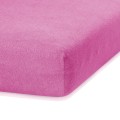 Froté prostěradlo s gumou AmeliaHome Ruby sytě růžové
