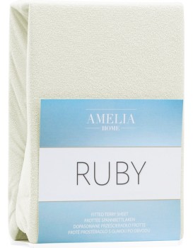 Froté prostěradlo s gumou Amelia Home Ruby ecru