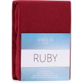 Froté prostěradlo s gumou AmeliaHome Ruby tmavě červené