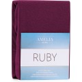Froté prostěradlo s gumou AmeliaHome Ruby višňová