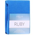 Froté prostěradlo s gumou AmeliaHome Ruby modré