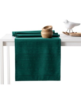 Běhoun na stůl AmeliaHome VESTA 30x160 cm láhvově zelený