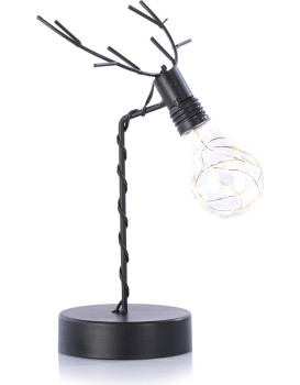 Vánoční stolní LED lampa na baterie REINDEER INDUSTRIAL černá