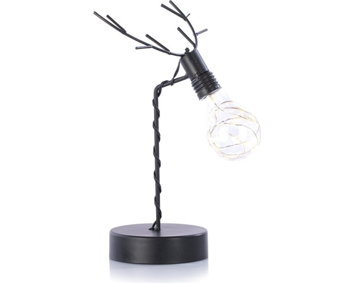 Vánoční stolní LED lampa na baterie REINDEER INDUSTRIAL černá