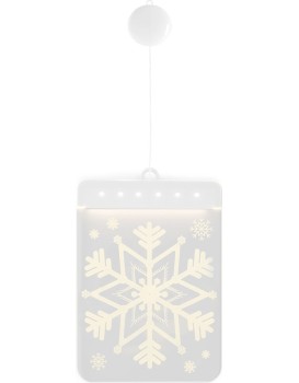 LED světelná ozdoba na okno SNOWBALL bílá