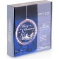 LED světelná ozdoba na okno MERRY CHRISTMAS kruhová bílá