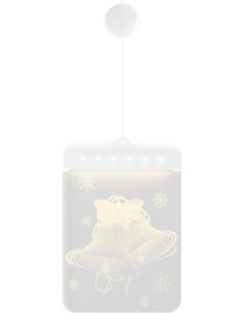 LED světelná ozdoba na okno JINGLE BELLS bílá