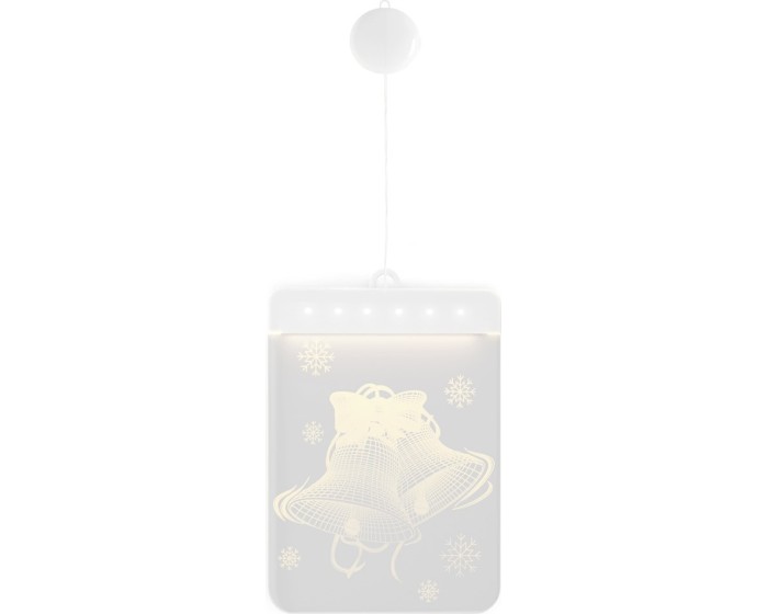 LED světelná ozdoba na okno JINGLE BELLS bílá
