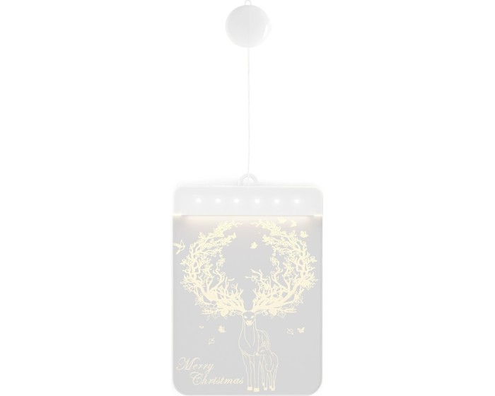 LED světelná ozdoba na okno DEER bílá