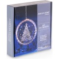 LED kulatá světelná ozdoba na okno CHRISTMAS TREE bílá