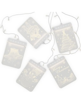 Sada LED světelných ozdob na okno 5 ks CHRISTMAS MOOD bílá