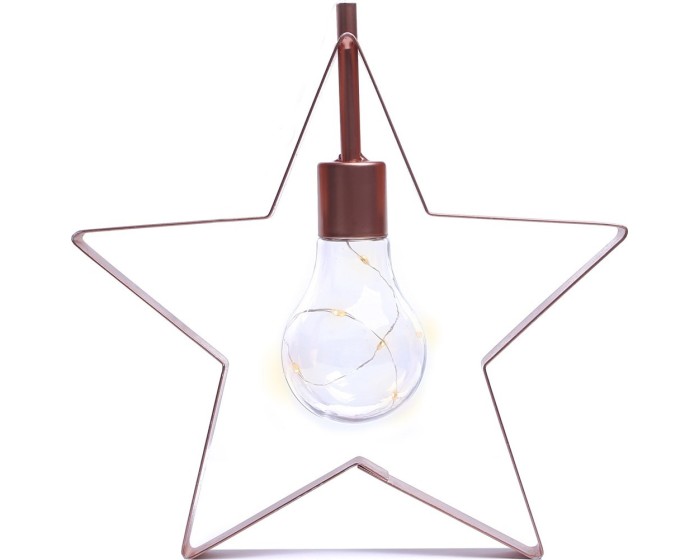 Vánoční LED lampa STAR červená