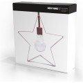 Vánoční LED lampa STAR červená