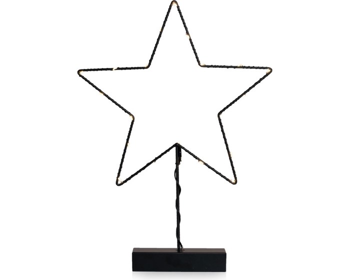 LED světelná dekorace LUNA černá
