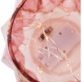 LED svícen AmeliaHome CORDOBA 12x13 cm pudrově růžový