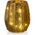 LED svícen AmeliaHome CORDOBA 12x13 cm lahvově zelený