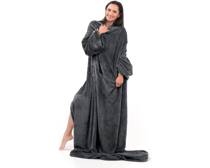 Deka s rukávy DecoKing Lazy uhlová
