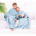 Dětská deka s rukávy DecoKing Lazy světle modrá