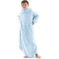 Dětská deka s rukávy DecoKing Lazy světle modrá