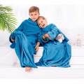 Dětská deka s rukávy DecoKing Lazy tmavě modrá
