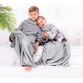 Dětská deka s rukávy DecoKing Lazy šedá