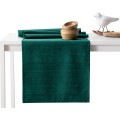 Sada ubrusu a běhounu na stůl AmeliaHome VESTA 115x180+35x180 cm lahvově zelená