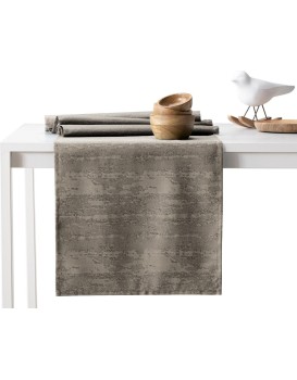 Sada ubrusu a běhounu na stůl AmeliaHome VESTA 115x180+35x180 cm cappuccino