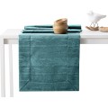 Sada ubrusu a běhounu na stůl AmeliaHome VESTA 115x300+35x300 cm mořská modř