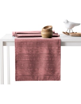 Sada ubrusu a běhounu na stůl AmeliaHome VESTA 115x200+35x200 cm růžová