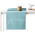 Sada ubrusu a běhounu na stůl AmeliaHome VESTA 115x300+35x300 cm modrá