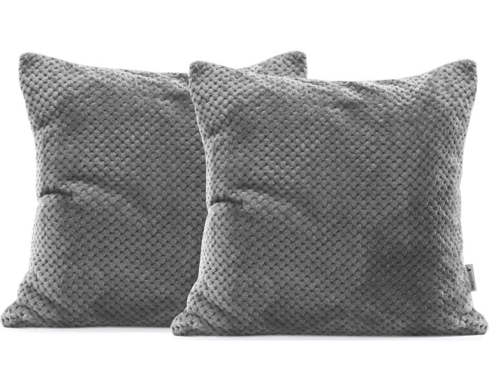 Povlaky na polštáře Decoking Xela šedé 45x45 - 2 kusy
