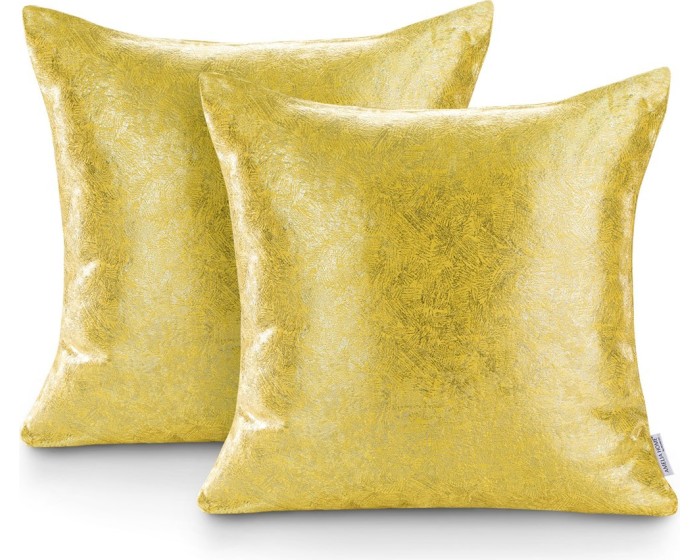 Sada dvou povlaků na polštář AmeliaHome Glamour Veras žlutá