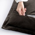 Povlaky na polštáře AmeliaHome Velvet Side Si tmavě hnědé