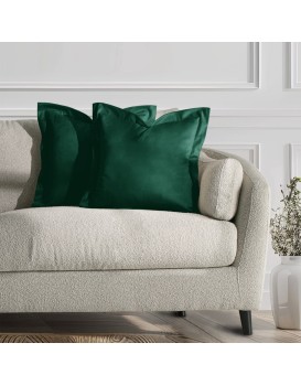 Povlaky na polštáře AmeliaHome Velvet Side tmavě zelené