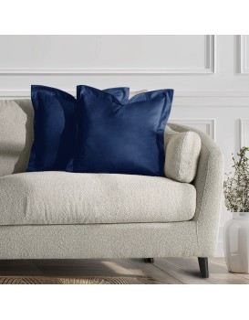Sada 2 ks povlaků na polštáře AmeliaHome Velvet Side indigová