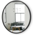 Kulaté nástěnné zrcadlo HUB 61 cm černé