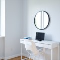 Kulaté nástěnné zrcadlo HUB 61 cm černé