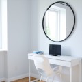 Kulaté nástěnné zrcadlo HUB 91 cm černé