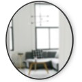 Kulaté nástěnné zrcadlo HUB 91 cm černé