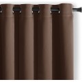 Závěs AmeliaHome Blackout s průchodkami 140x245 cm tmavě hnědý