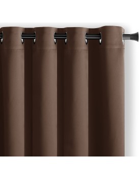 Závěs AmeliaHome Blackout s průchodkami 140x245 cm tmavě hnědý