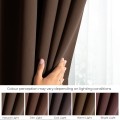 Závěs AmeliaHome Blackout s průchodkami 140x245 cm tmavě hnědý