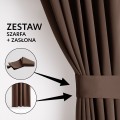 Závěs AmeliaHome Blackout s průchodkami 140x245 cm tmavě hnědý